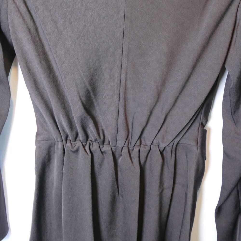 NWT A.L.C. Kay Asymmetric Front-Twist Satin Cocktail Mini Dress Black Size 2 - Picture 8 of 8